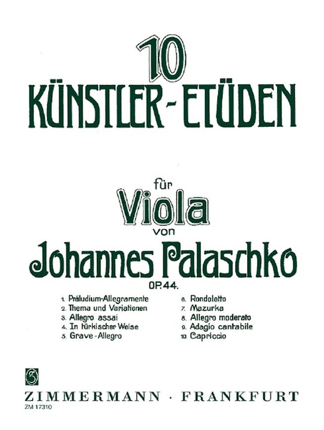 Zehn Knstler-etden Op. 44 Fr Viola