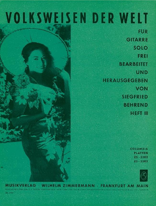 Volksweisen Der Welt Heft 3 Fr Gitar