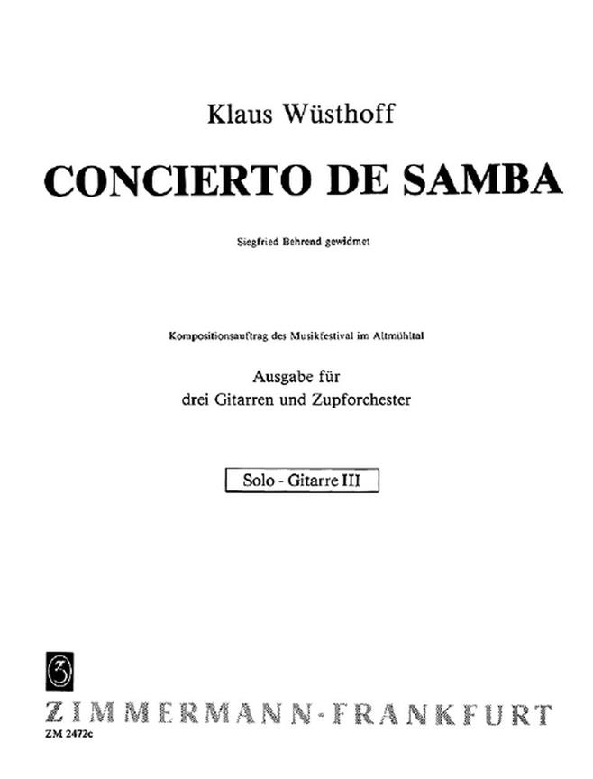 Concierto De Samba Fr 3 Gitarren Und