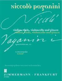 Niccolo Paganini: Quartet No.10 In A (Zimmermann Urtext Edition)
