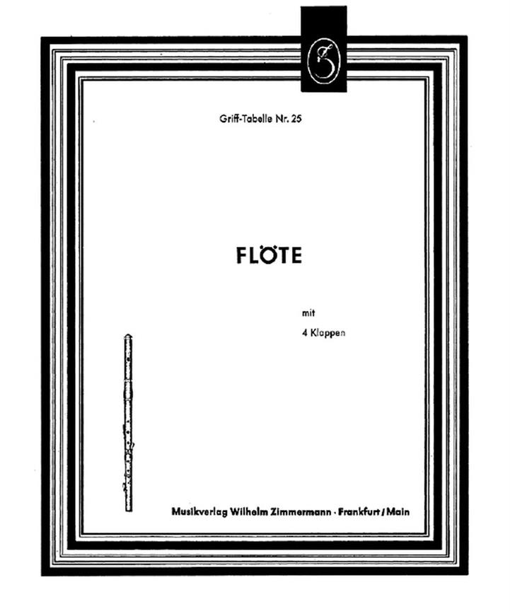 Grifftabelle Fr Flte (4 Klappen)