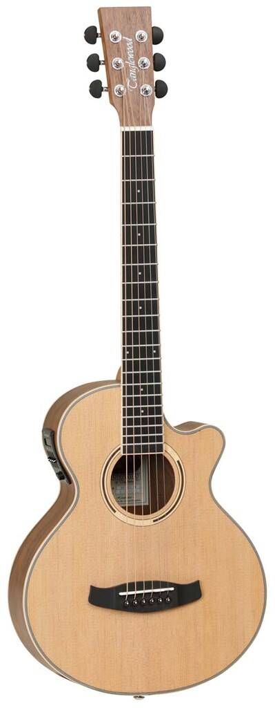 Discovery DBTTCE Travel Electro Acoustic Guitar : Black Walnut