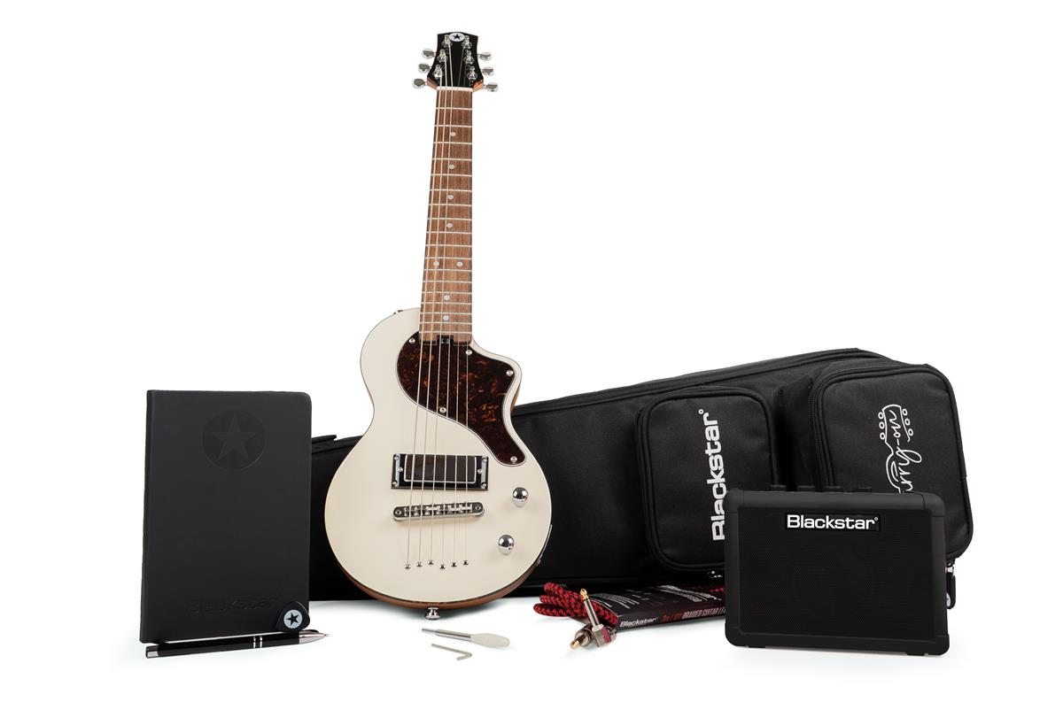 CARRY-ON Deluxe Rejse Guitar PACK WHITE fra Blackstar (FLY 3 BT) - Blackstar Carry-on Travel guitars -