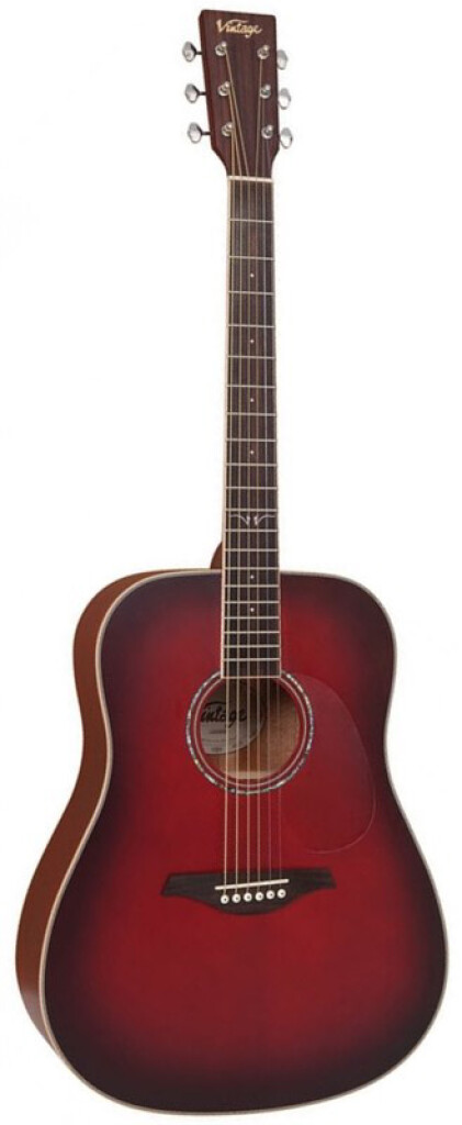 Acoustic Guitar Satin Burgundy Burst