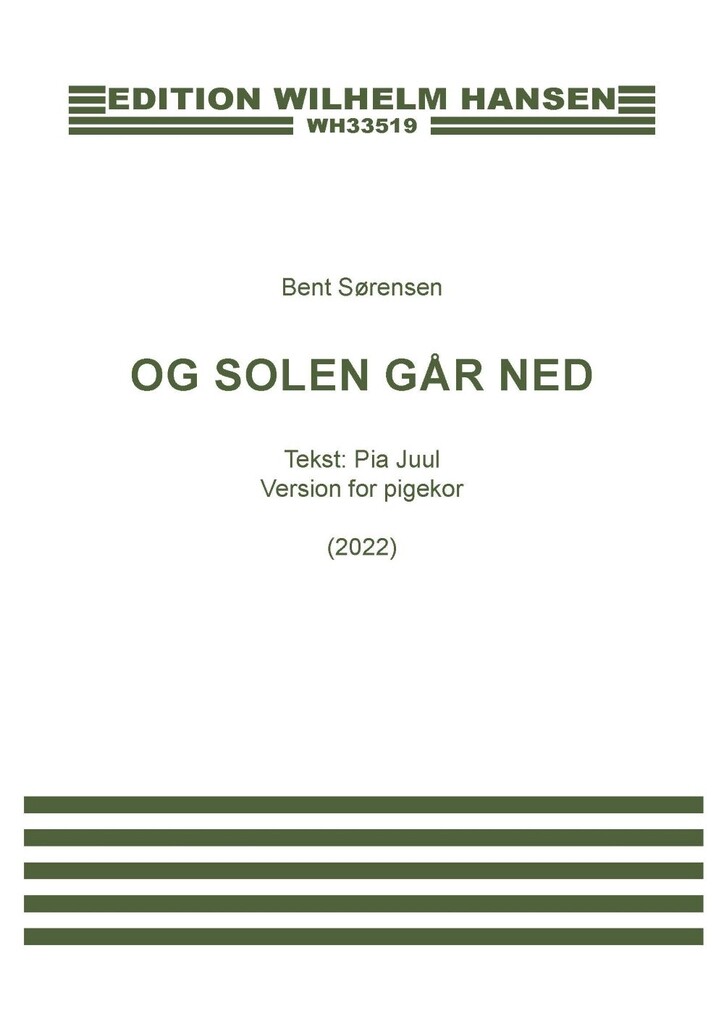 Og solen går ned : version for pigekor