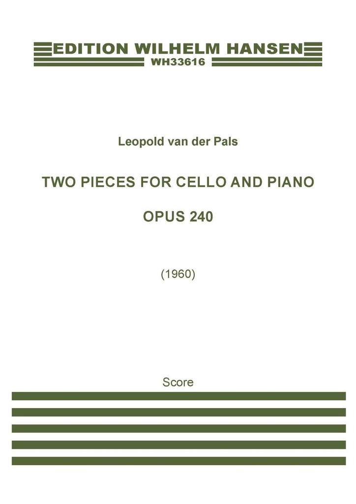 Two pieces for cello and piano, Op. 240
