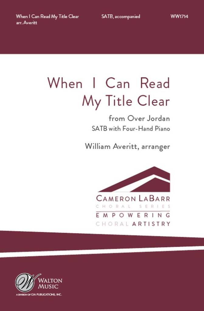 When I Can Read My Title Clear : From Over Jordan
